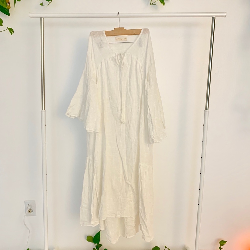 Natalie Martin 100% Cotton White Dress Size XS